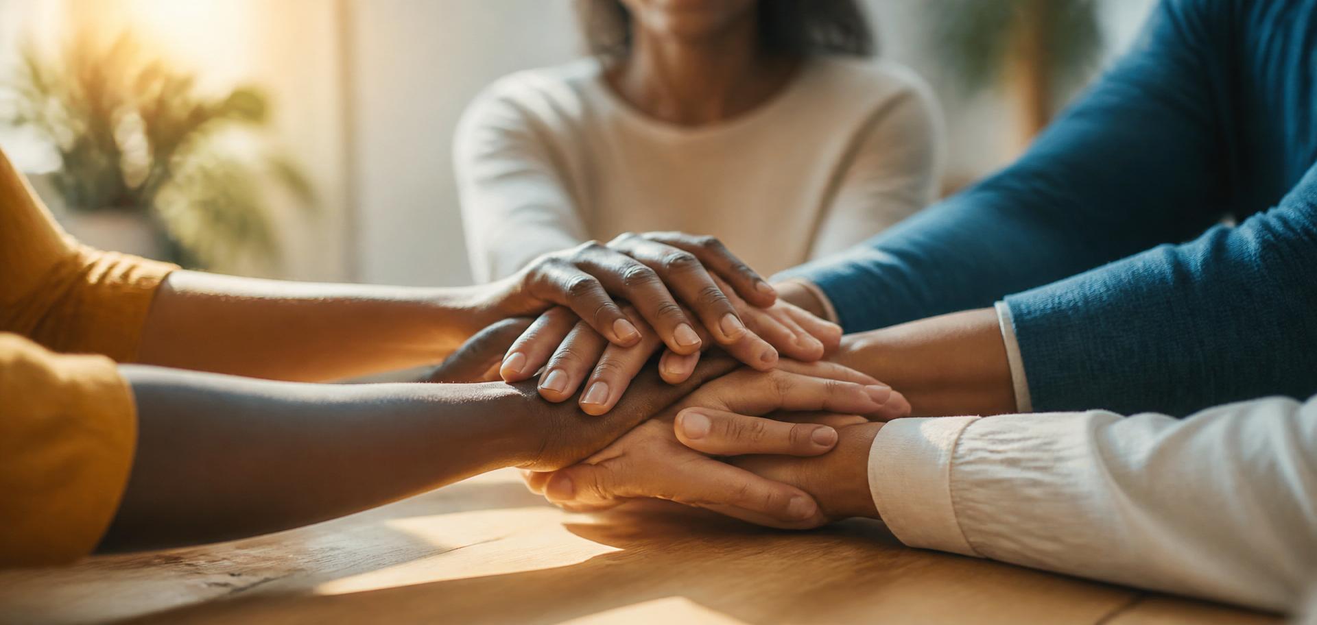 Hands joined together in support of preventive healthcare research