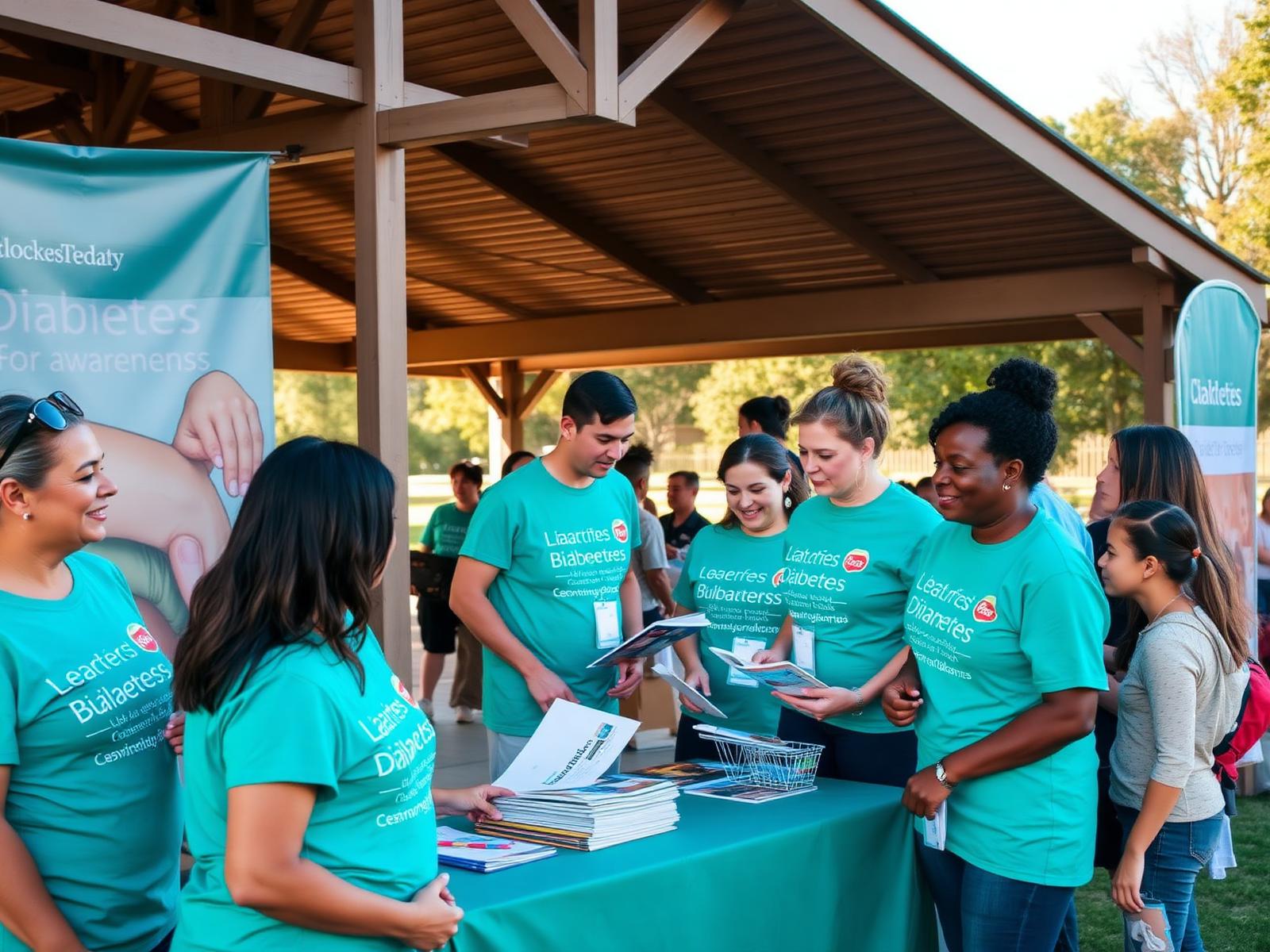 Community outreach volunteers at a diabetes awareness event